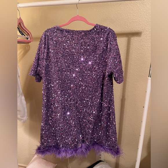 NWT FASHION NOVA SEQUIN T SHIRT DRESS - Picture 6 of 6